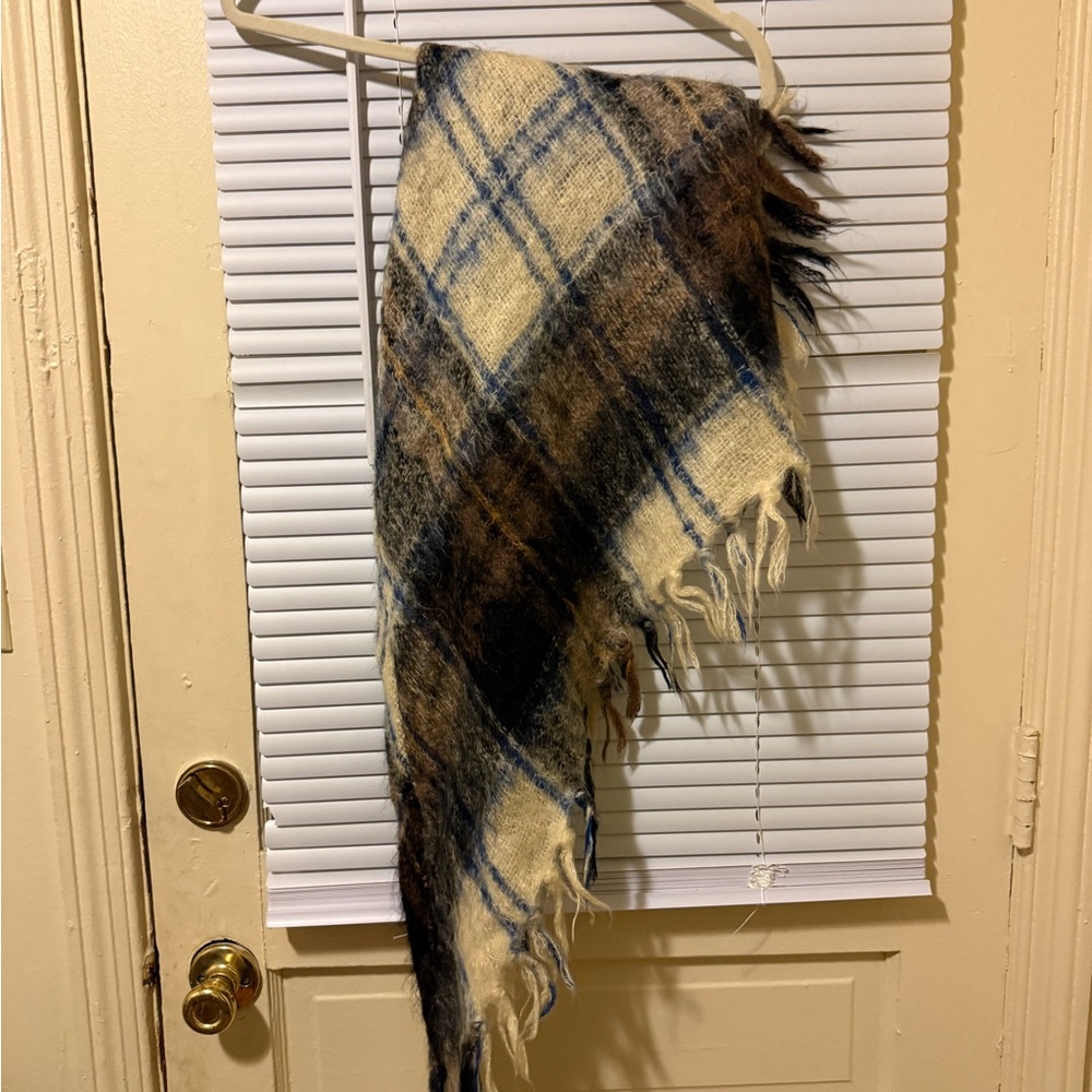 Plaid Fringe Scarf
